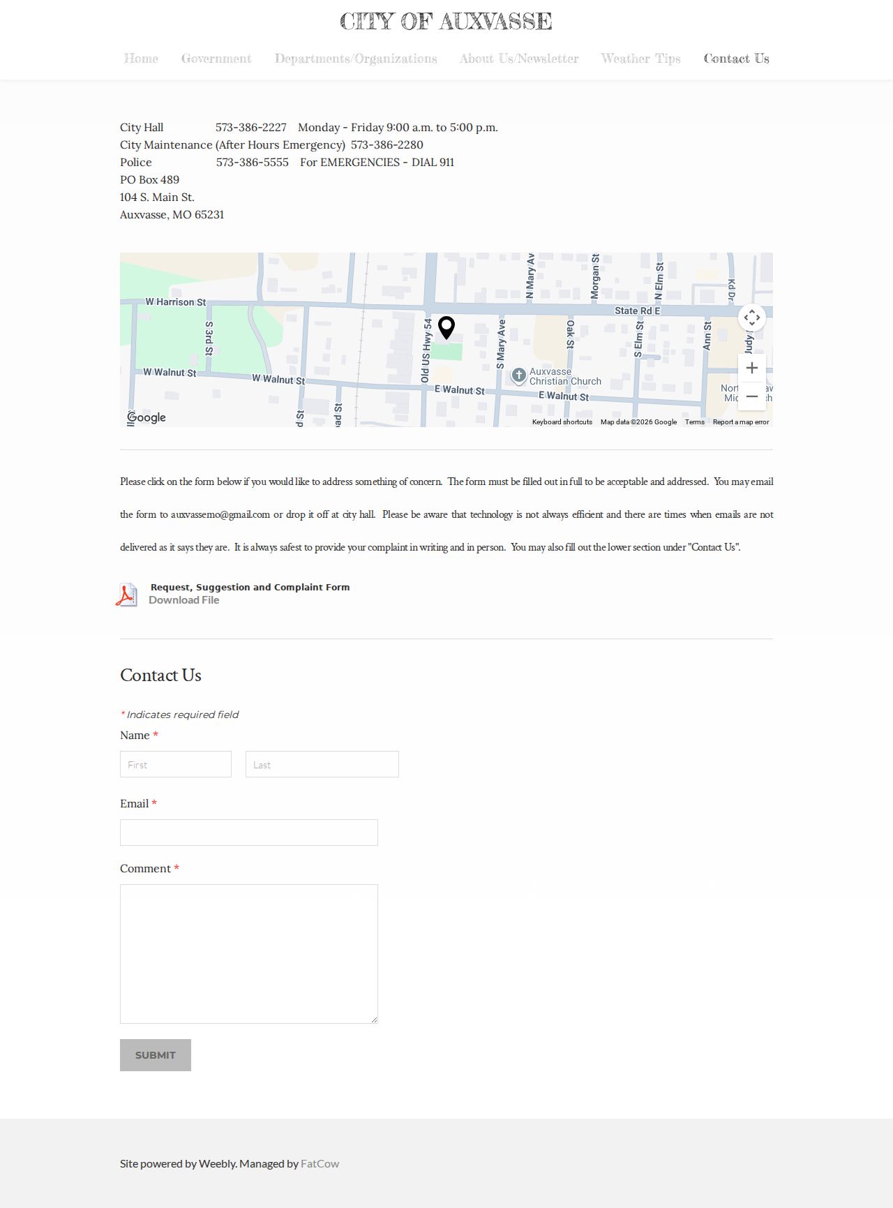 Auxvasse court records city hall contact