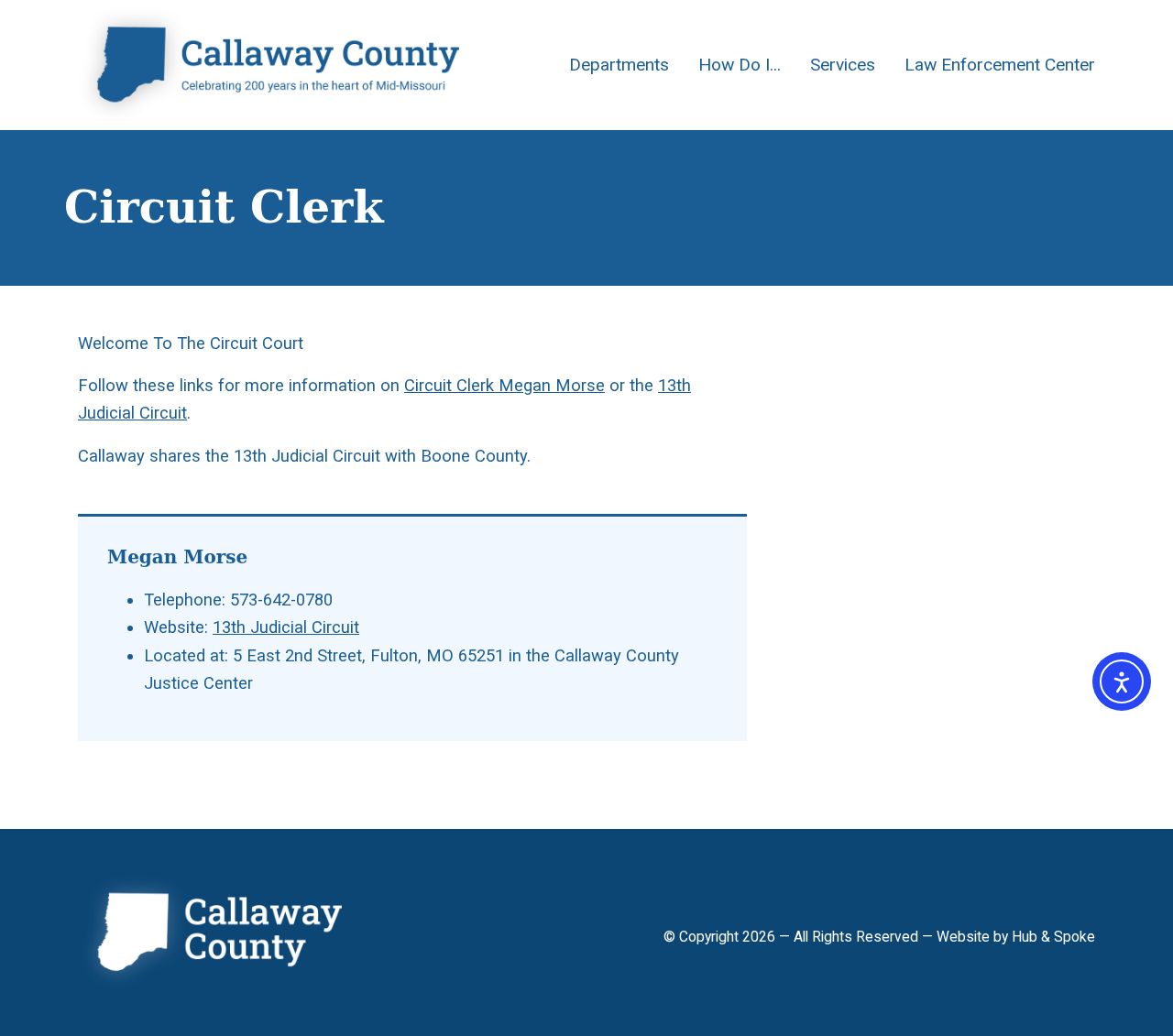Callaway County court docket Circuit Clerk office