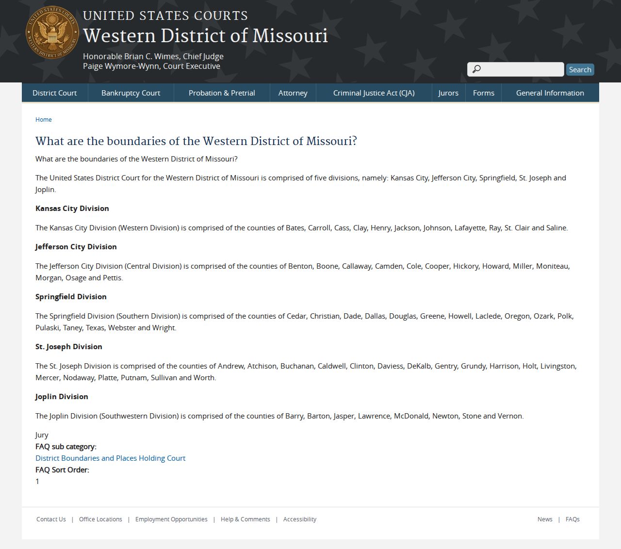 Callaway County court docket federal jurisdiction reference