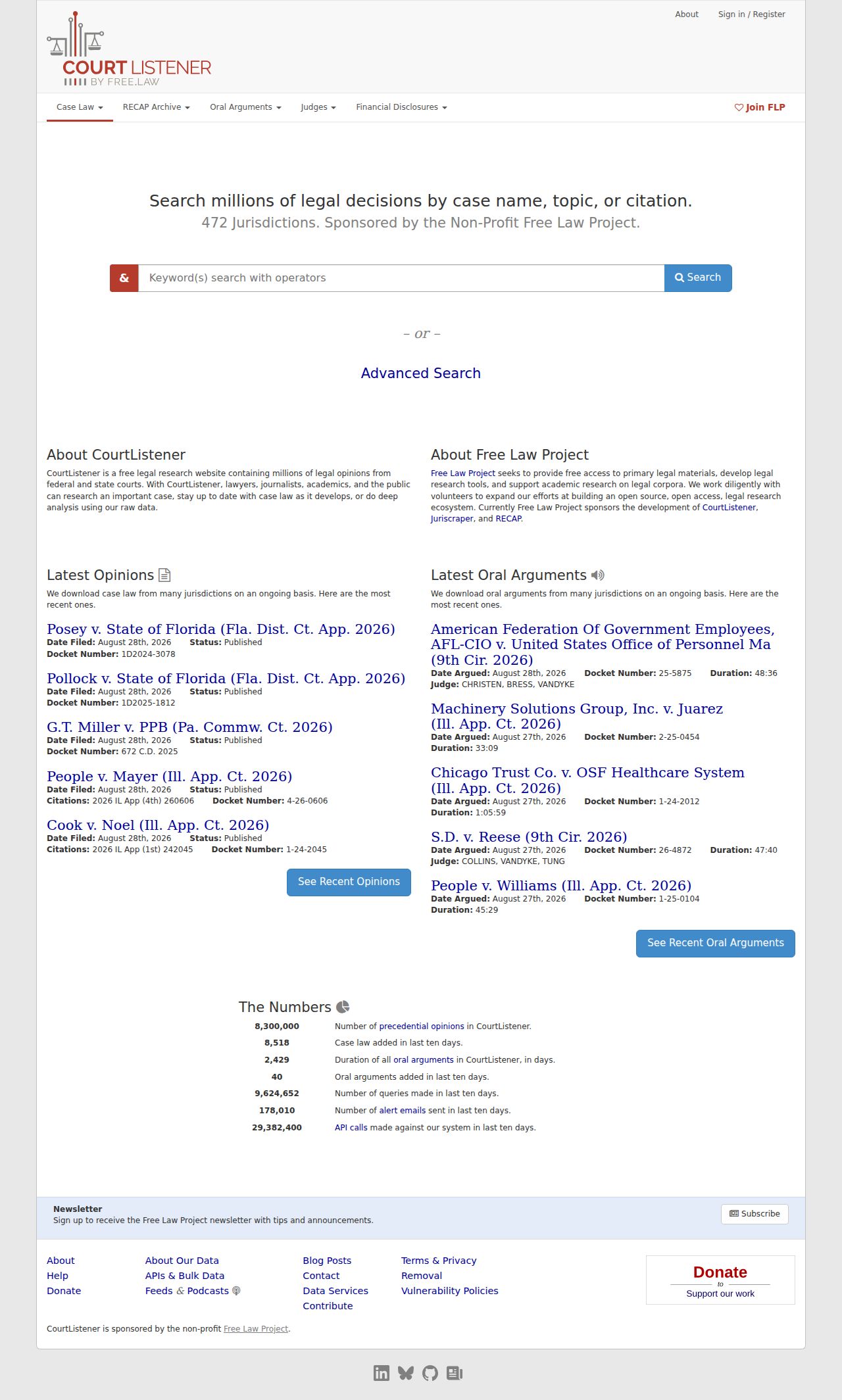 Callaway County traffic court reference image for CourtListener RECAP federal docket access
